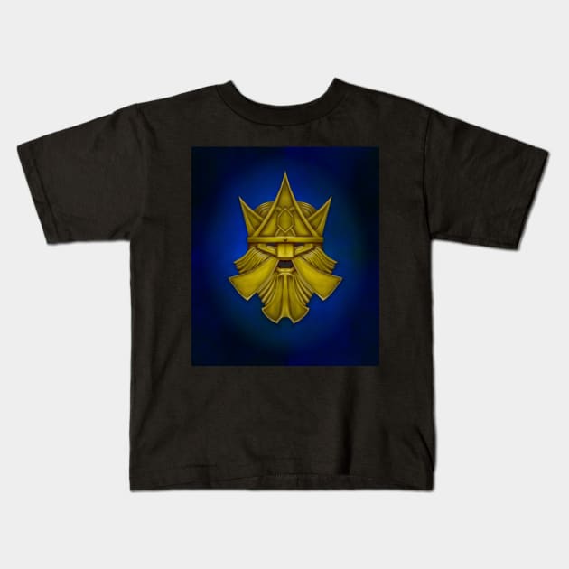 Dwarf Bronze Crown Helmet - version 2 Kids T-Shirt by SolarCross